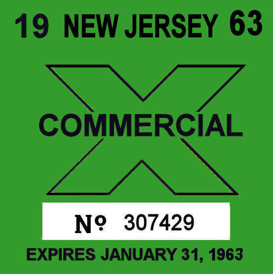 (image for) 1963 New Jersey Inspection Sticker COMMERCIAL